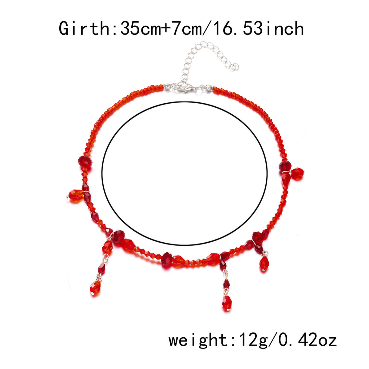 Gothic Beaded Tassel Necklace - DippedShop Wholesale - #9523