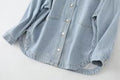 Casual Washed Denim Shirt - DippedShop Wholesale - #3811