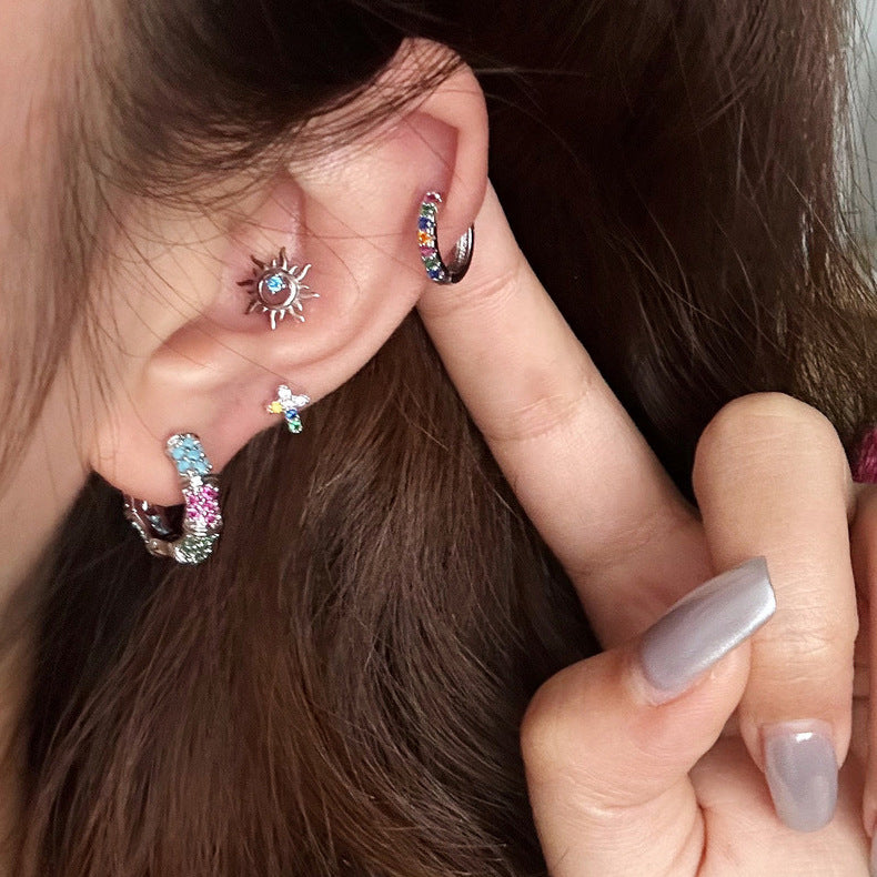 Cubic Zirconia Hoop Earrings - DippedShop Wholesale - #4131