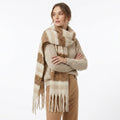 Plush Color Block Scarf - DippedShop Wholesale - #7907