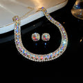 Elegant Geometry Rhinestone Choker Necklace 6W6JNC956