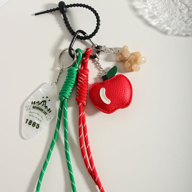 Cute Apple Bear Keychain Bag Charms DP25B542