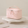 Simple Solid Color Quilt Shell Cosmetic Bag 6S5CO121