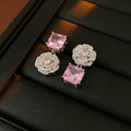 Elegant Rhinestone Floral Geometry Choker Necklace 6W6JNC963