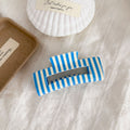 Fresh Color Block Striped Acetate Hair Claw 6HCP1278