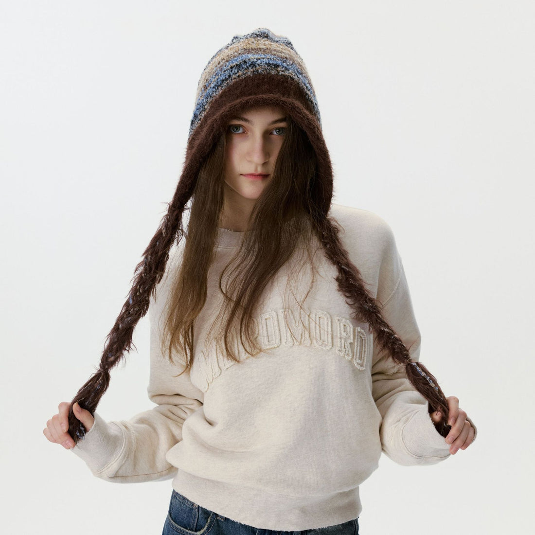 Braided Tassel Knit Beanie - DippedShop Wholesale - #8211