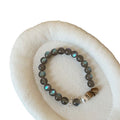 Minimalist Cat's Eye Stone Beaded Stretch Bracelet 6W6JBR343