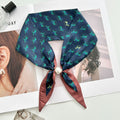 Vintage Floral Print Pearl Solf Silk Scarf MK2BLW6W6NSI64