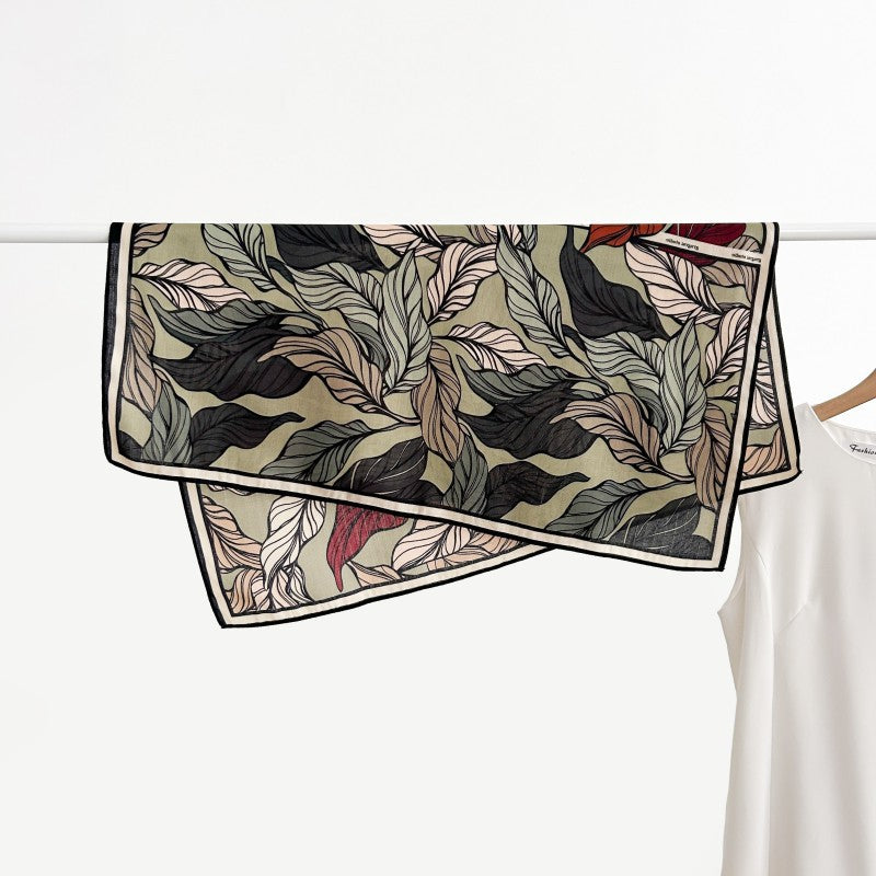 Elegant Floral Square Scarf - DippedShop Wholesale - #5155