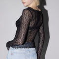 Sexy Floral Lace Cropped Top - DippedShop Wholesale - #5539