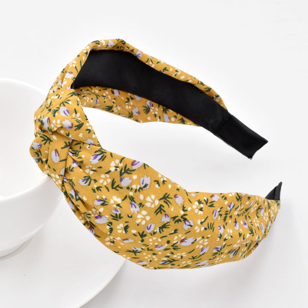 Boho Knotted Floral Headband - DippedShop Wholesale - #5523