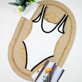 Minimalist Color Contrast Swimsuit - DippedShop Wholesale - #9059