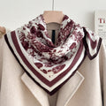 Stylish Letters Print Square Silk Scarf 6W6NSI199