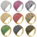 Colorful Sparkly Rhinestone Open Adjustable Ring 6W6JRG295
