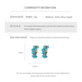 Irregular Turquoise Raw Stone C-Hoop Earrings 6W6JER828