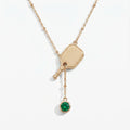 Sporty Style Cubic Zirconia Ball Pendnat Necklace 6W6JNC410L