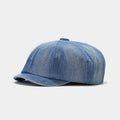 Trendy Denim Solid Color Newsboy Cap Beret MK2BW6W6HAT104