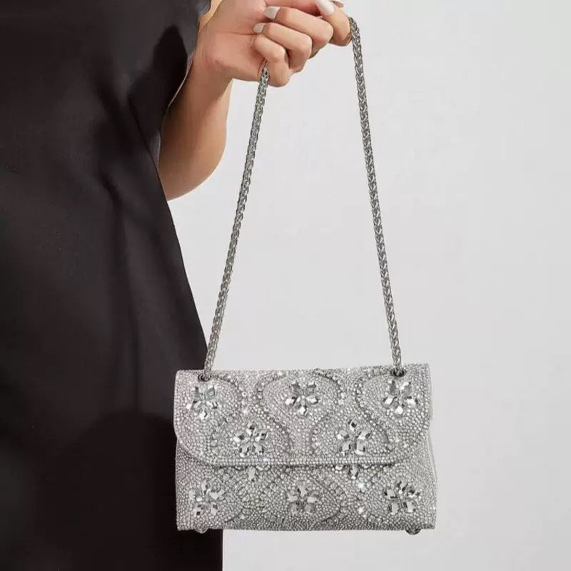 Elegant Rhinestones Flap Over Evening Bags 6W10BBG1943