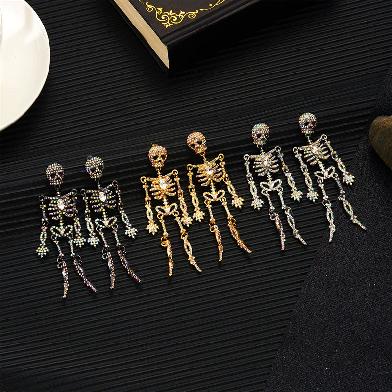 Skull Drop Earrings - DippedShop Wholesale - #0819