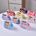 Cute Crochet Color Block Mini Coin Earbud Case 6S10BWB112