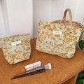 Fresh Embroidery Floral Large Capacity Makeup Bag MK2BW6W10BOB389