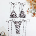 Leopard Print String Swimsuit - DippedShop Wholesale - #7155