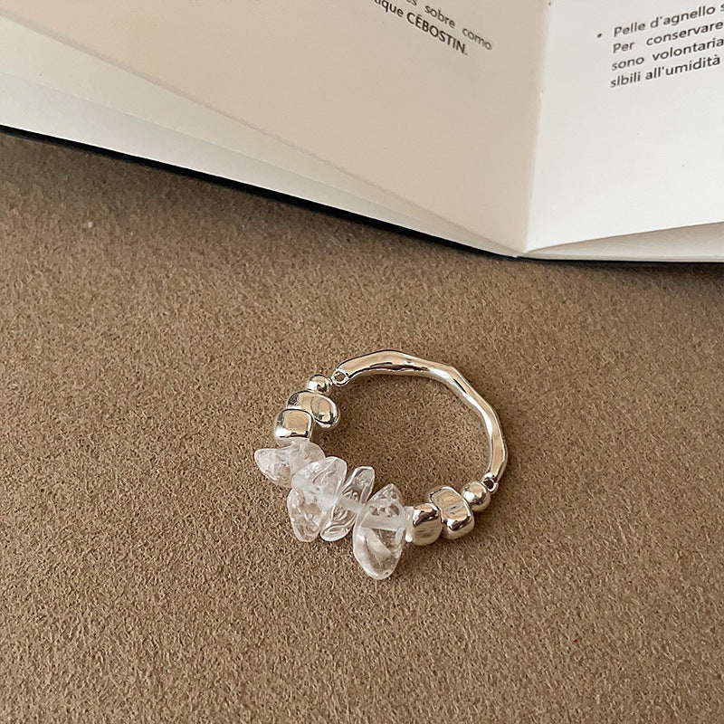 Irregular Crystal Beaded Ring - DippedShop Wholesale - #9267