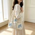 Retro Jacquard Hollow Out Knit Shoulder Bag 6W10BBG1761