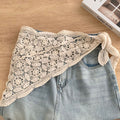 Floral Crochet Hollow Out Headscarf Triangle Shawl MK2BK6W6HHS31