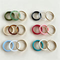 Vinatge Multi-Color Stackable Resin Bacelet Set 6W6JBR574