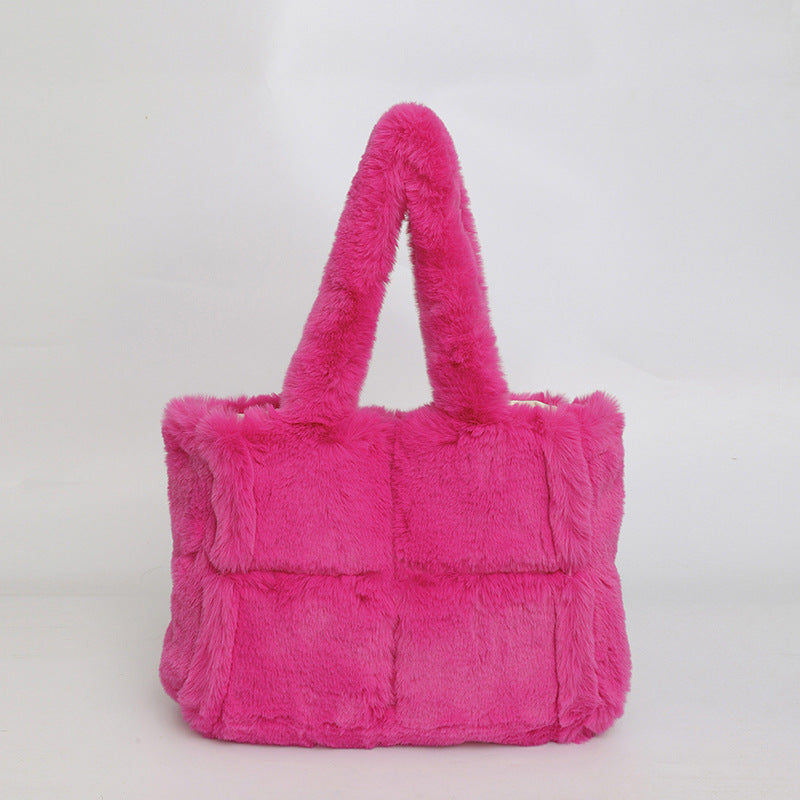 Minimalist Fluffy Large Capacity Tote Bag DP25G670