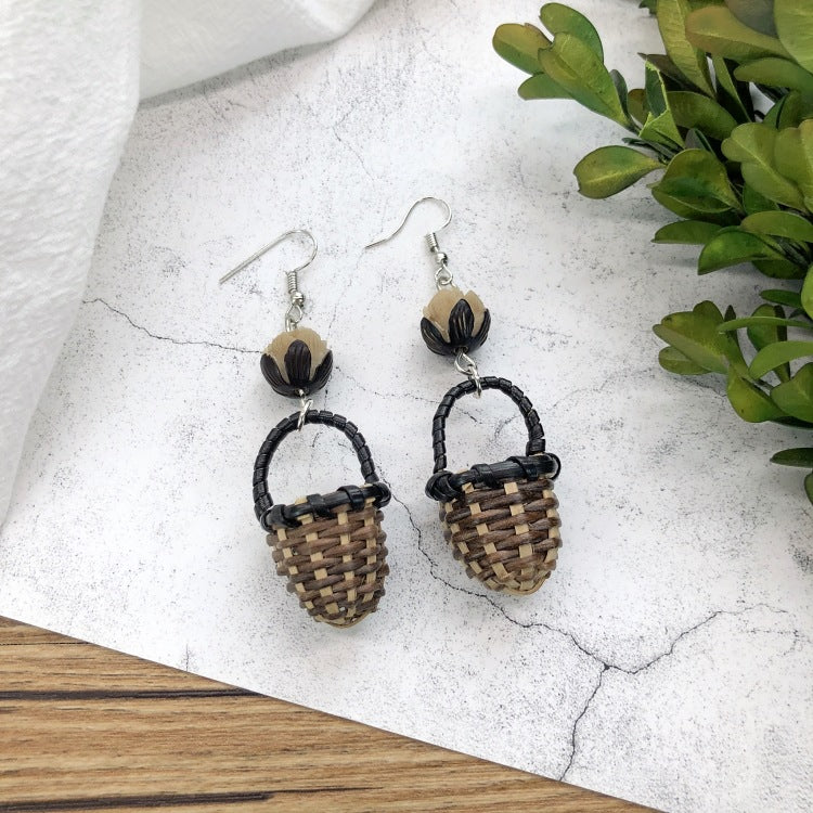 Rattan Beach Dangle Earrings - DippedShop Wholesale - #0019