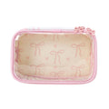 Cute Waterproof Bowknot Clear PVC Makeup Bag 6S5CO199