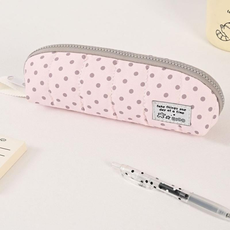 Cute Polka Dots Color Block Pencil Case 6S10BOB1053