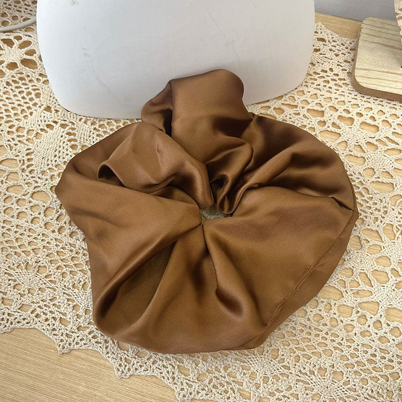 Oversized Solid Color Satin Elastic Scrunchies MK2BW6W6HSR48