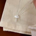 Chic Silver Mushroom Pendant Adjustable Necklace 6W6JNC441