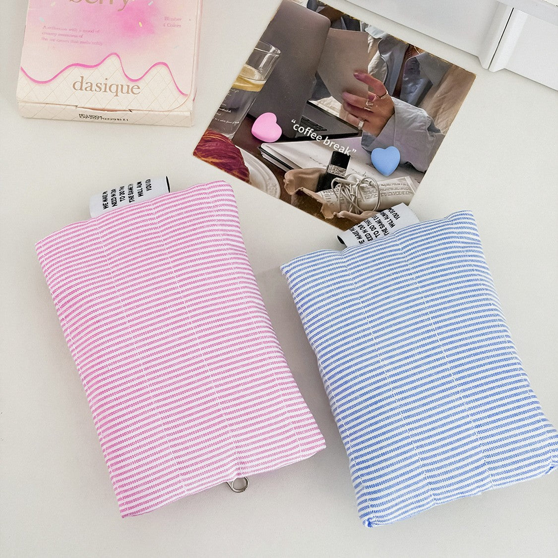 Simple Color Block Striped Key Coin Purse 6S10BWB115