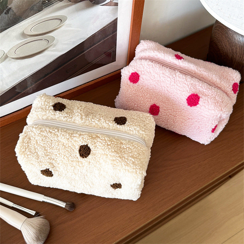 Fuzzy Plush Cosmetic Bag - DippedShop Wholesale - #3603