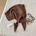 Trendy Solid Color Knit Headscraf Triangle Scarf 6W6NSC91