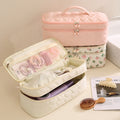 Minimalist Quilt Shell Double Layer Cosmetic Bag 6S5CO123