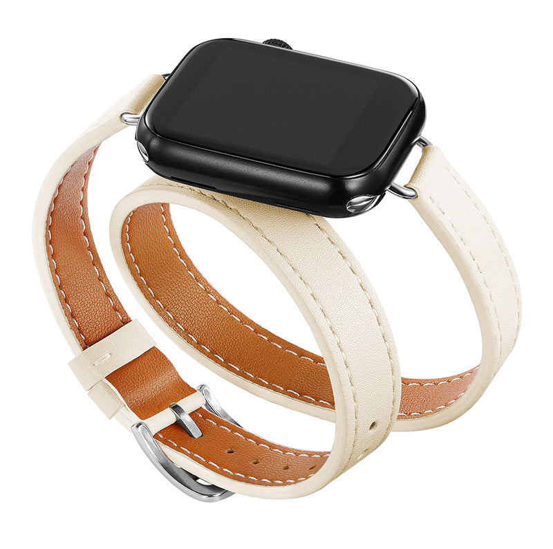 Simple Solid Color PU Leather Watch Band 6W6JWA135
