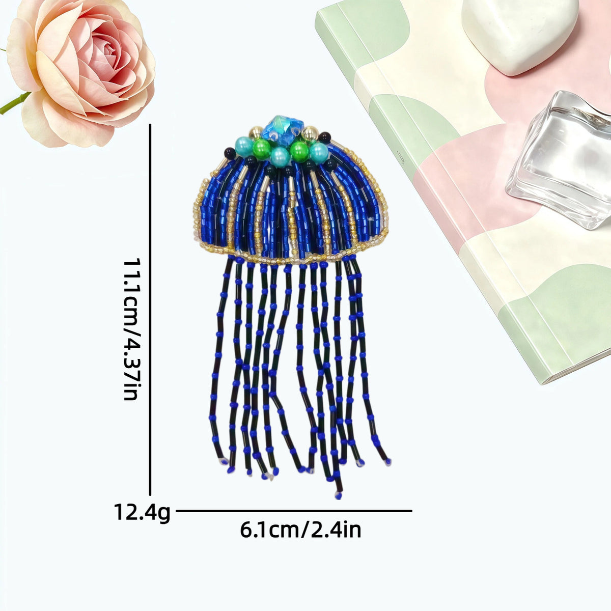 Creative Handmade Beads Jellyfish Bag Charm 6W10BBC799