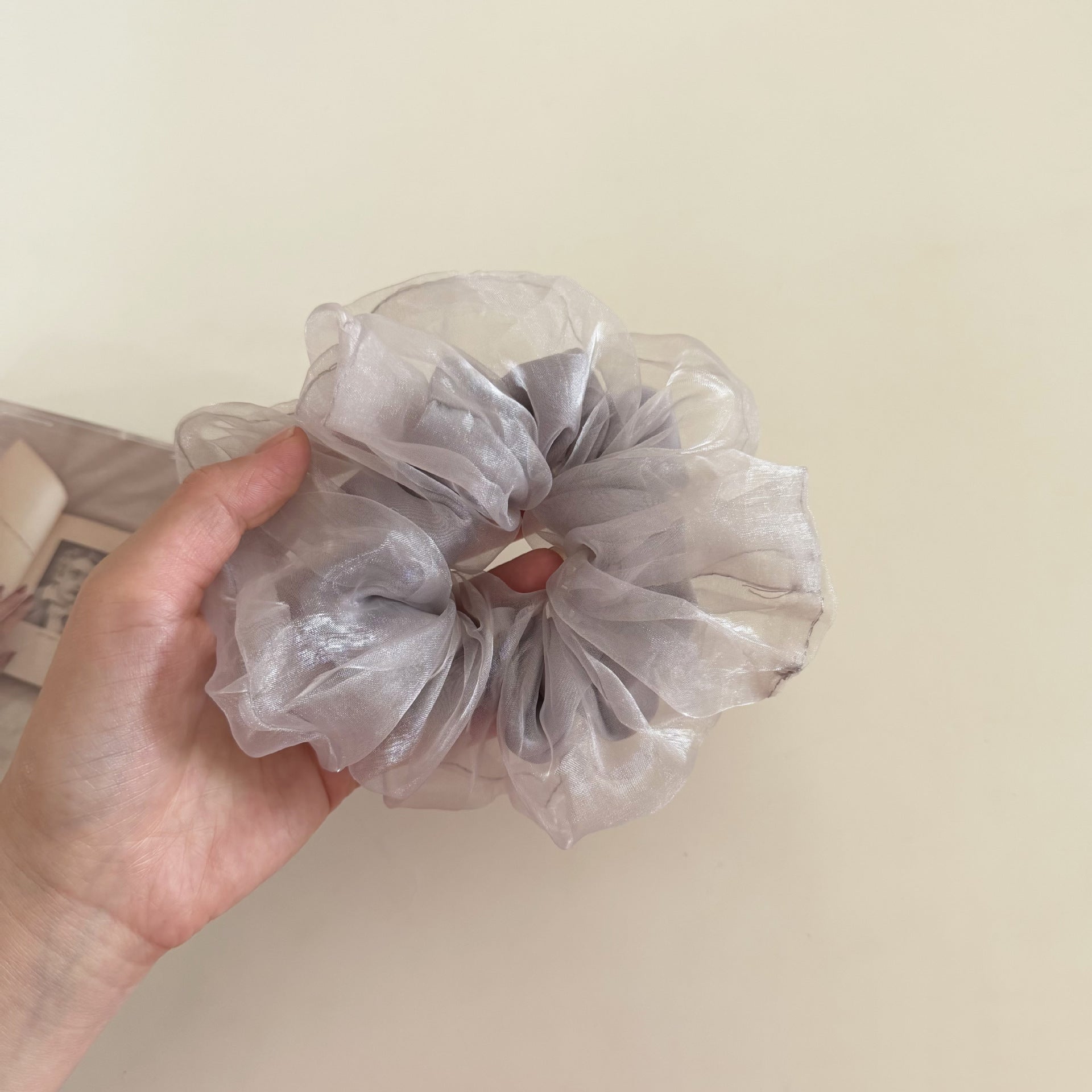 Minimalist Lustrous Double Layer Satin Scrunchies MK2BW6W6HSR82
