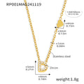 Gold Letter Pendant Choker - DippedShop Wholesale - #3251