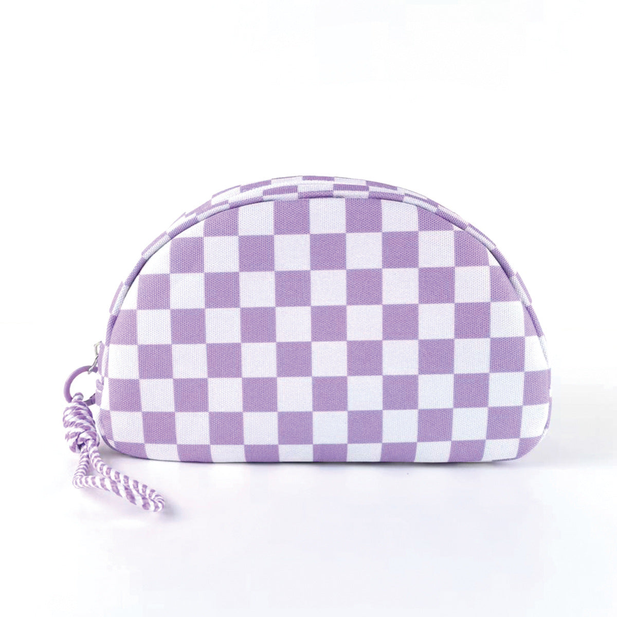 Stylish Color Block Checkered Portable Cosmetic Bag MK2BLW6C5CO12