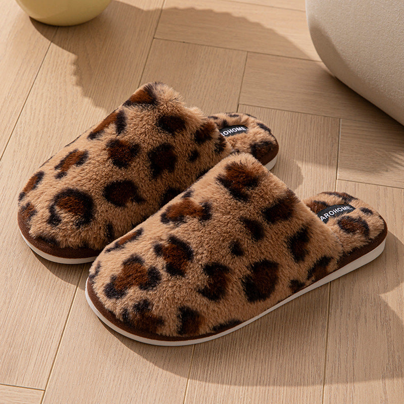 Leopard Plush Soft Warm Slippers DP25G480