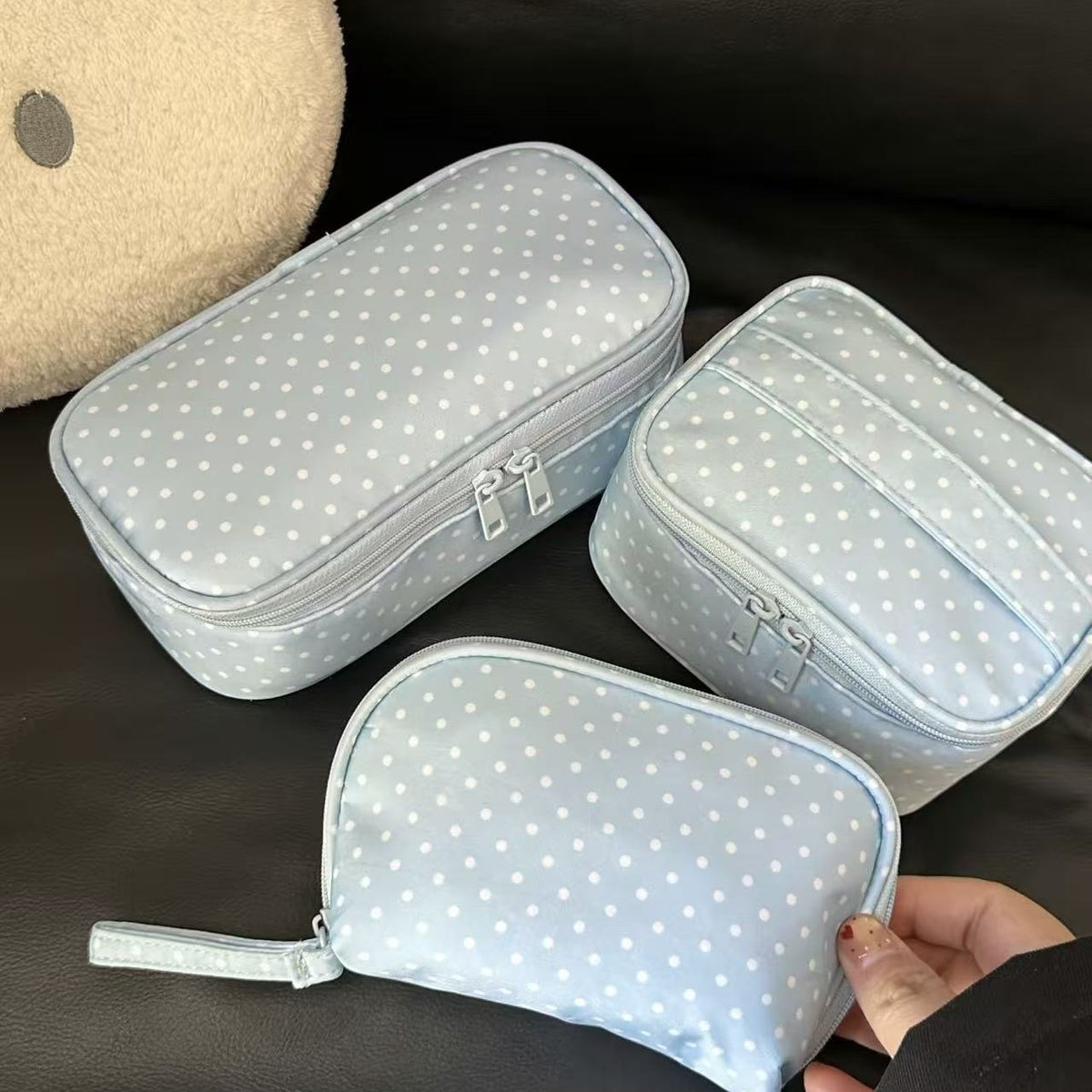 Plaid Large Capacity Cosmetic Bag - DippedShop Wholesale - #5299