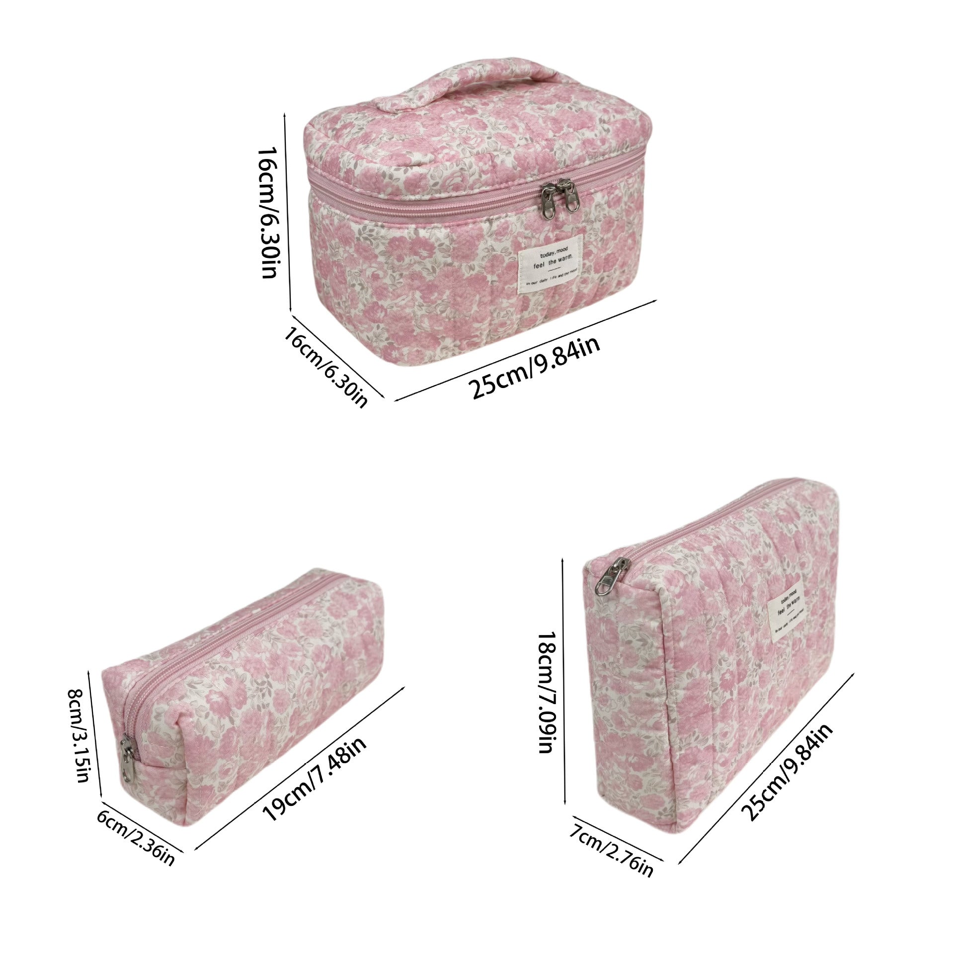 Fresh Floral Print Large Capacity Makeup Bag 6S10BOB1035