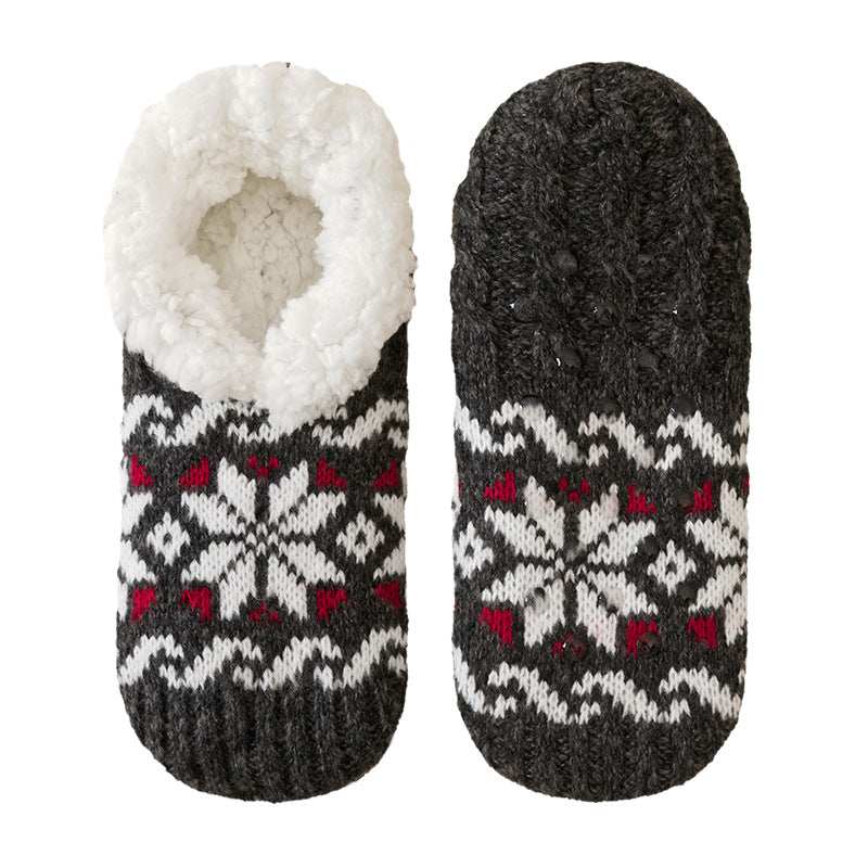Vintage Thicken Warm Fuzzy Slipper Socks 6W8FSO862