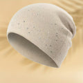 Stylish Rhinestones Angora Knit Beanie 6W6HAT671